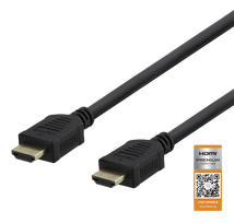 DELTACO Premium High Speed HDMI, 4K UHD, 0.5m, juodas / HDMI-1005-K / 00100001
