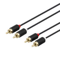 DELTACO garso, 2xRCA-2xRCA, 2.0m / MM-110-K / 00170002