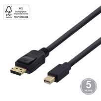 DELTACO DisplayPort - miniDisplayPort, 4K UHD, 2m, juodas / 00110006