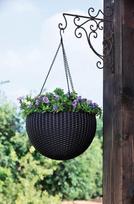 pakabinami vazonai plastikiniai - Keter Hanging Sphere Planter Grey - 4 nuotrauka