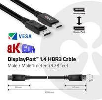 displayport 1.4 kabelis - Club 3D DisplayPort 1.4 HBR3 Cable 1m Black - 4 nuotrauka