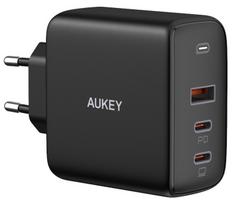 usb laidas 90 - AUEKY Omnia Mix 3 PA-B6S Maitinimo tinklo įkroviklis 1x USB 2x USB-C Power Delivery 3.0 90W Juoda - 1 nuotrauka
