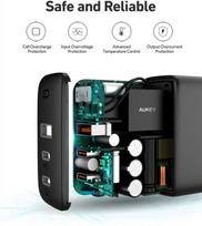 usb laidas 90 - AUEKY Omnia Mix 3 PA-B6S Maitinimo tinklo įkroviklis 1x USB 2x USB-C Power Delivery 3.0 90W Juoda - 4 nuotrauka