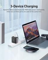 usb laidas 90 - AUEKY Omnia Mix 3 PA-B6S Maitinimo tinklo įkroviklis 1x USB 2x USB-C Power Delivery 3.0 90W Juoda - 6 nuotrauka