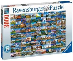 delione 3000 - Dėlionė Ravensburger 99 Beautiful Places Of Europe 17080, 3000 vnt. - 1 nuotrauka