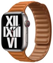 apple watch dirzelis s - Apple Watch 41mm Golden Brown Leather Link - 3 nuotrauka