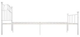 balta miegamojo lova - Lova VLX Metal 284519, balta, 208x147.5 cm, su grotelėmis - 4 nuotrauka