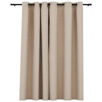 Naktinės užuolaidos VLX Linen-Look Blackout 321211, smėlio, 2900 mm x 2450 mm