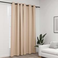 uzuolaidos blackout - Naktinės užuolaidos VLX Linen-Look Blackout 321211, smėlio, 2900 mm x 2450 mm - 4 nuotrauka