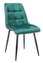 zalios valgomojo kedes - Signal Meble Chic Valvet Chair Green - 1 nuotrauka