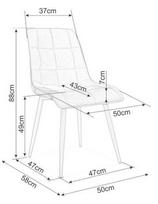 zalios valgomojo kedes - Signal Meble Chic Valvet Chair Green - 2 nuotrauka