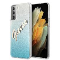 s21 telefonas samsung - Guess "GUHCS21LPCUGLSBL PC/ TPU Vintage Cover Galaxy S21 Ultra" Light Blue - 2 nuotrauka