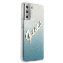 s21 telefonas samsung - Guess "GUHCS21LPCUGLSBL PC/ TPU Vintage Cover Galaxy S21 Ultra" Light Blue - 4 nuotrauka