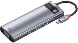 usb c hub baseus - HUB USB Baseus 1x RJ-45 1x SD 1x Micro SD + 3x USB-A 3.2 Gen1 (CAHUB-CU0G) - 2 nuotrauka