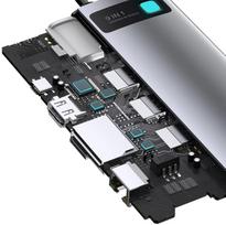 usb c hub baseus - HUB USB Baseus 1x RJ-45 1x SD 1x Micro SD + 3x USB-A 3.2 Gen1 (CAHUB-CU0G) - 6 nuotrauka