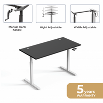 standing desk - Up Up Electric Sit-Stand Desk KB-D22-30S (1200x750x25mm) White / Black Frame - 2 nuotrauka
