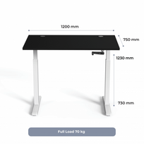 standing desk - Up Up Electric Sit-Stand Desk KB-D22-30S (1200x750x25mm) White / Black Frame - 3 nuotrauka