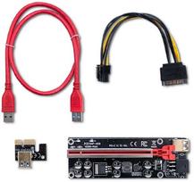 6pin sata - QOLTEC 55508 Riser PCI-E 1x - 16x - 1 nuotrauka