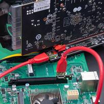 6pin sata - QOLTEC 55508 Riser PCI-E 1x - 16x - 3 nuotrauka