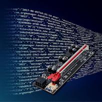 6pin sata - QOLTEC 55508 Riser PCI-E 1x - 16x - 5 nuotrauka