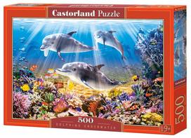power cube - Castorland Puzzle Dolphins Underwater 500pcs - 1 nuotrauka