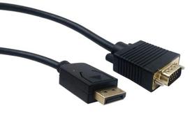 8 pin kabelis - Gembird Cable Displayport / VGA Black 1.8m - 1 nuotrauka