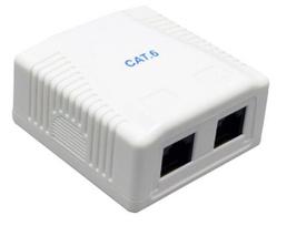 Gembird Surface Mount Box CAT6 UTP 2-port