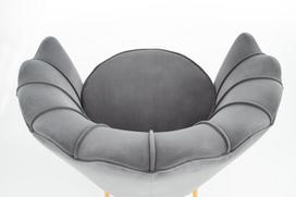 amorinito - Fotelis Halmar Amorinito, aukso/pilkas, 83 cm x 77 cm x 77 cm - 5 nuotrauka
