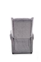 masazo foteliai - Fotelis Halmar Agustin-M With Massage Function, pilkas, 75 cm x 92 cm x 107 cm - 4 nuotrauka
