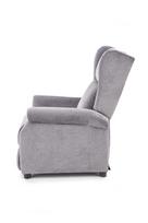 masazo foteliai - Fotelis Halmar Agustin-M With Massage Function, pilkas, 75 cm x 92 cm x 107 cm - 5 nuotrauka