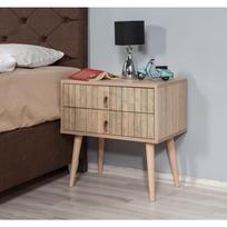 stalas 60 40 - Naktinis staliukas Kalune Design 863 (VIII), 61 cm, ąžuolo spalvos - 4 nuotrauka