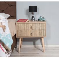 stalas 60 40 - Naktinis staliukas Kalune Design 863 (VIII), 61 cm, ąžuolo spalvos - 5 nuotrauka