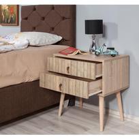 stalas 60 40 - Naktinis staliukas Kalune Design 863 (VIII), 61 cm, ąžuolo spalvos - 6 nuotrauka