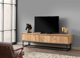 40 tv stovas - TV staliukas Kalune Design Tilsim 180 cm, rudas/juodas - 3 nuotrauka