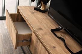 40 tv stovas - TV staliukas Kalune Design Tilsim 180 cm, rudas/juodas - 5 nuotrauka