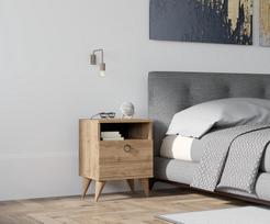 naktink - Naktinis staliukas Kalune Design 835, 52 cm, tamsiai rudas - 3 nuotrauka