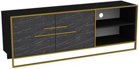 TV staliukas Kalune Design Polka, juodas/auksinis