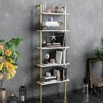aukso lentyna - Lentyna Kalune Design Plante, balta/aukso spalvos - 2 nuotrauka