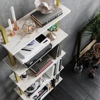aukso lentyna - Lentyna Kalune Design Plante, balta/aukso spalvos - 4 nuotrauka