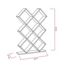 balta knygu lentyna - Pastatoma lentyna Kalune Design Kumsal, balta - 4 nuotrauka