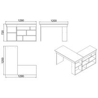 rasomieji stalai darbo stalai - Kalune Design Studijų stalas CT5 - AW - 7 nuotrauka
