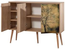 komoda 120 - Komoda Kalune Design 863 (VII), 120 cm, ąžuolo/smėlio spalvos - 3 nuotrauka