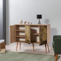 komoda 120 - Komoda Kalune Design 863 (VII), 120 cm, ąžuolo/smėlio spalvos - 6 nuotrauka