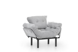 fotelis hanah - Išskleidžaiamas fotelis Kalune Design Nitta Single, pilkas - 2 nuotrauka