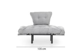 fotelis hanah - Išskleidžaiamas fotelis Kalune Design Nitta Single, pilkas - 10 nuotrauka