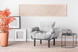fotelis hanah - Išskleidžaiamas fotelis Kalune Design Nitta Single, pilkas - 11 nuotrauka