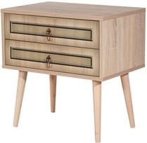 Naktinis staliukas Kalune Design 869, 61 cm, ąžuolo/šviesiai žalios spalvos