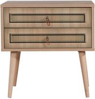 stalas 60 40 - Naktinis staliukas Kalune Design 869, 61 cm, ąžuolo/šviesiai žalios spalvos - 2 nuotrauka