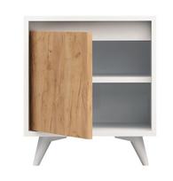 Naktinė spintelė Kalune Design Piona, balta/ruda