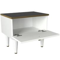 naktiniai staliukai juodi - Naktinis staliukas Kalune Design Ravenna, baltas/juodas - 2 nuotrauka